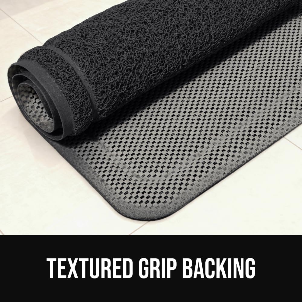 image:imageGORILLA GRIP Exfoliating Bath and Shower Mat Textured Backing Soft LoofahStyle Foot Scrubber for Outside or Inside Bathtub Quick Dry Easy Drainage Tub Floor Mats Bathroom Essentials 24x16 BlackBlack