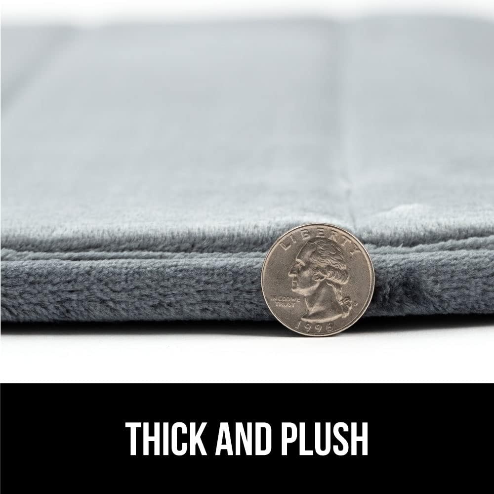 image:imageGORILLA GRIP Memory Foam Bath Mat Soft Absorbent US Designed Bathroom Rug Gripping Dots Machine Washable Bathmat Cushioned Floor Mats Shower Sink Rugs Room Dcor Accessories 24x17 Graphite GrayStriped Graphite Gray