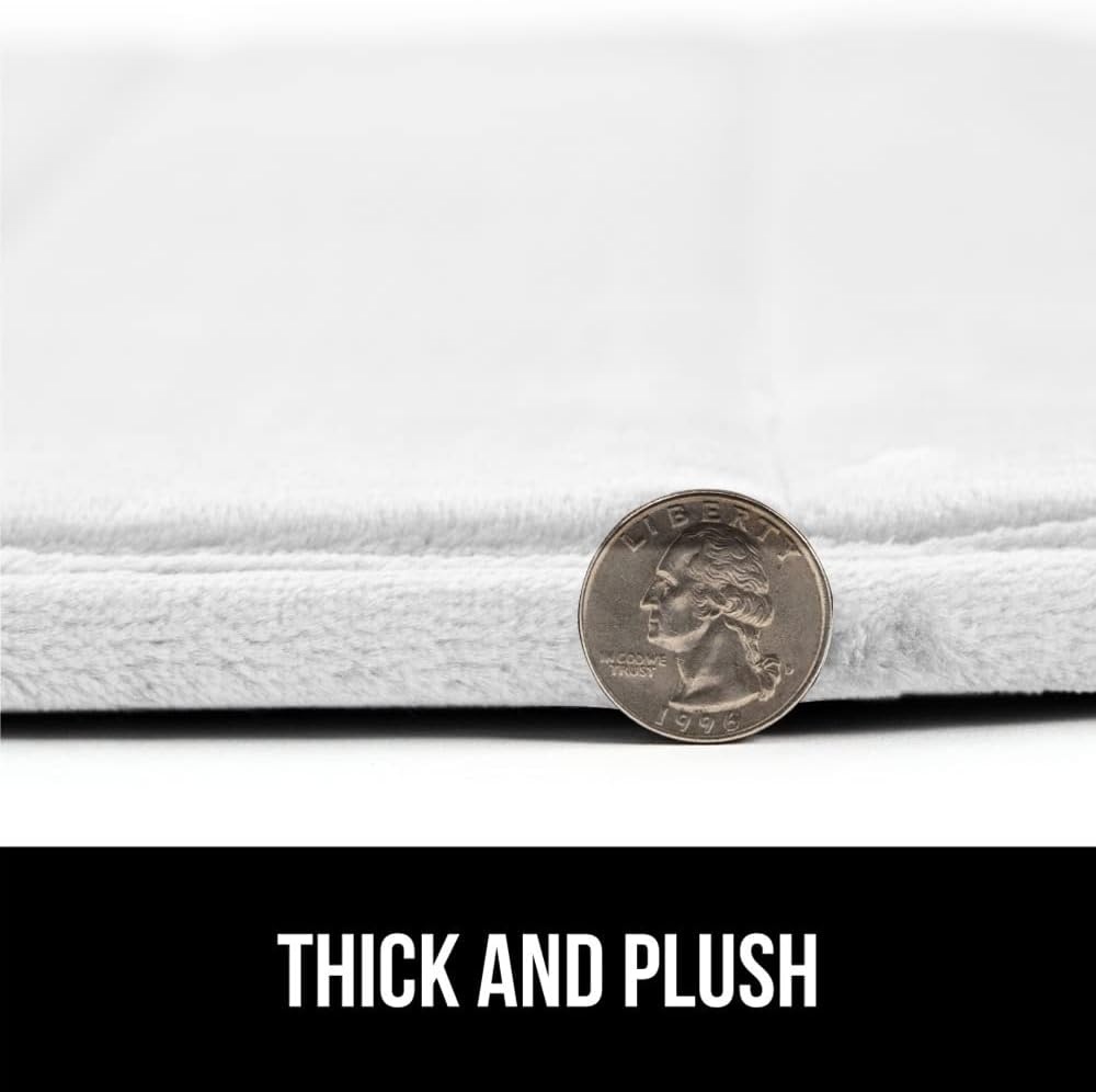image:imageGORILLA GRIP Memory Foam Bath Mat Soft Absorbent US Designed Bathroom Rug Gripping Dots Machine Washable Bathmat Cushioned Floor Mats Shower Sink Rugs Room Dcor Accessories 24x17 Graphite GrayStriped White