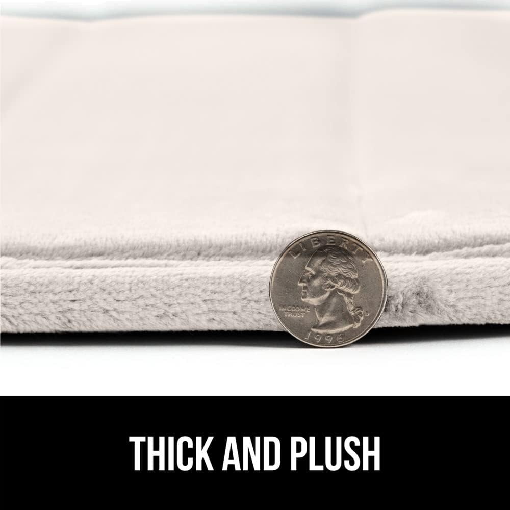 image:imageGORILLA GRIP Memory Foam Bath Mat Soft Absorbent US Designed Bathroom Rug Gripping Dots Machine Washable Bathmat Cushioned Floor Mats Shower Sink Rugs Room Dcor Accessories 24x17 Graphite GrayStriped Cream