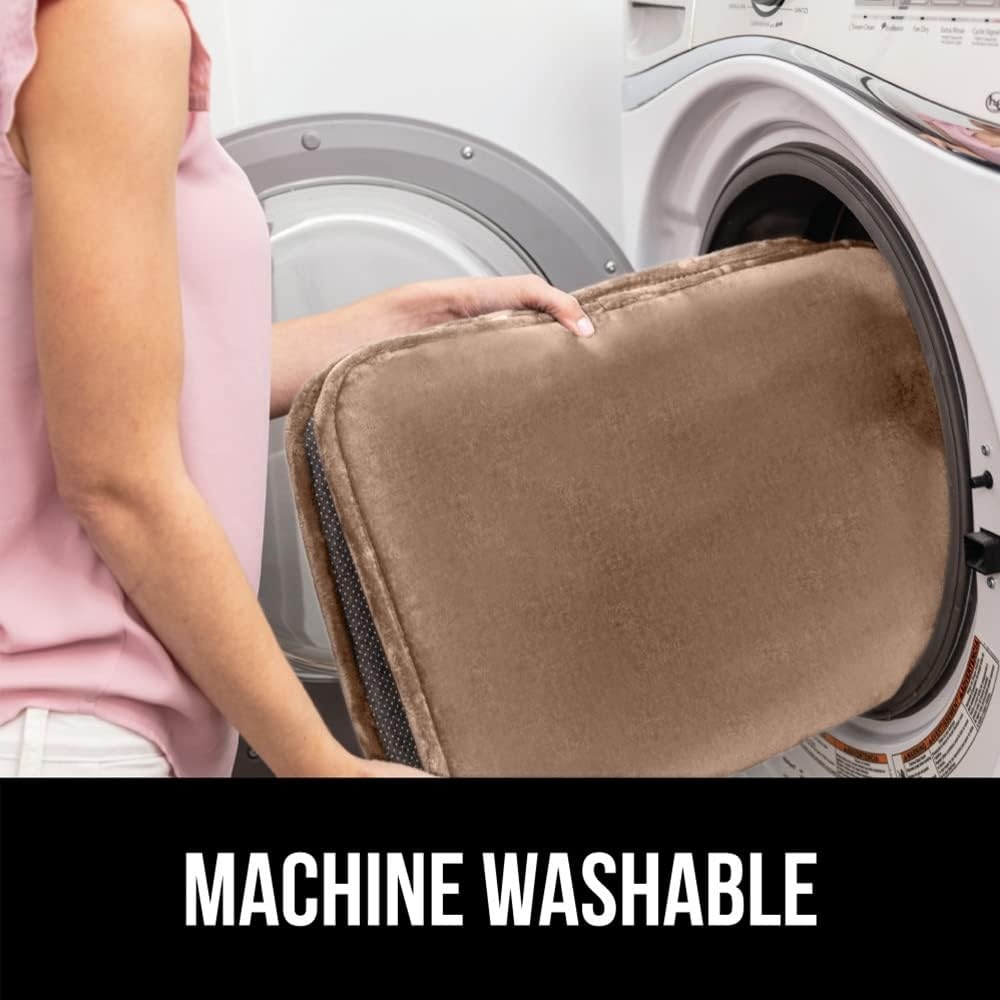 image:imageGORILLA GRIP Soft Chenille Bathroom Toilet Lid Cover Machine Washable Seat Covers 195x185 Stays in Place Rubber Backing Fits Most Round Elongated and Oblong Lids Accessories Decor GreyTaupe