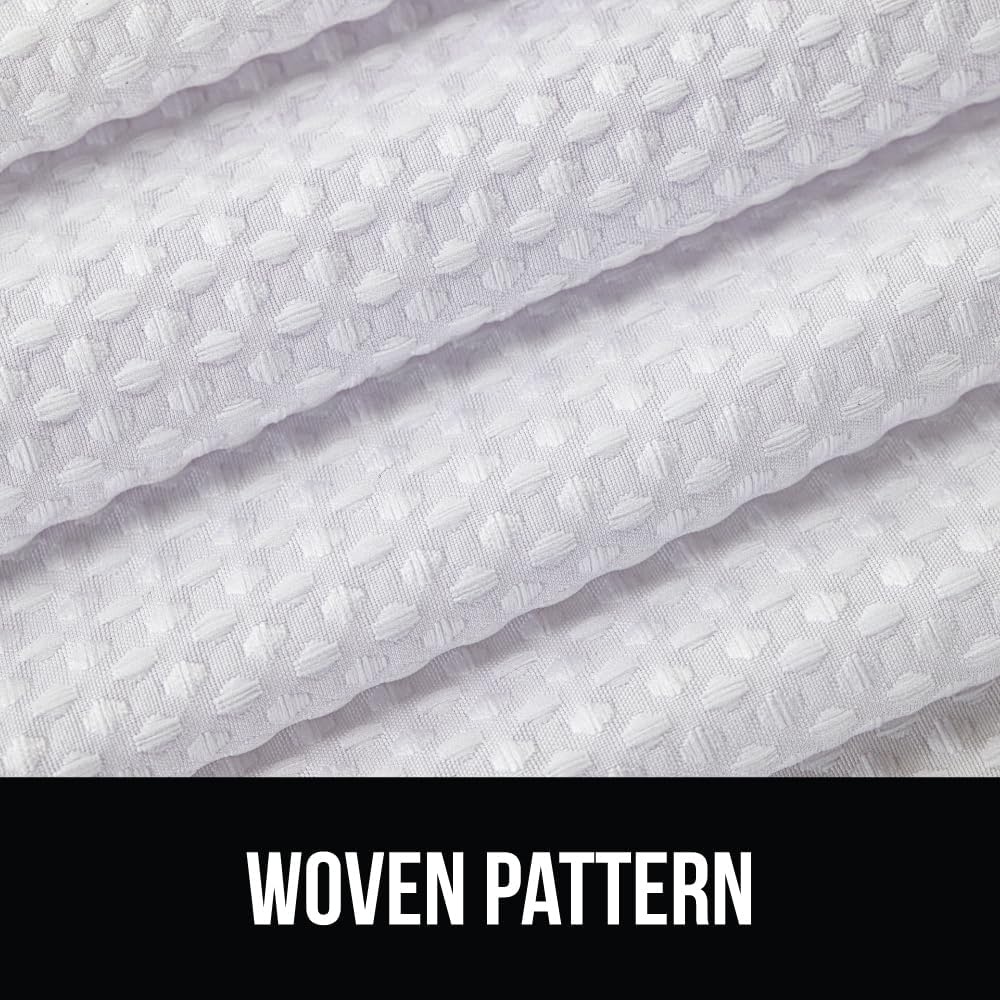 image:imageGORILLA GRIP Textured Shower Curtain Thick Weighted Fabric Wrinkle and Rust Resistant Hotel Quality Design Heavy Duty Curtains for Bathroom Showers Bath Tubs Machine Wash 72x72 WhiteWhite