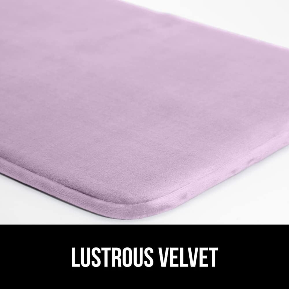 image:imageGORILLA GRIP Thick Memory Foam Toilet Rug for Bathroom U Shaped Washable Soft Absorbent Velvet Topside Floor Mats Machine Wash Cushioned Luxury Rugs for Bath Room 225x195 Graphite GraySoft Purple