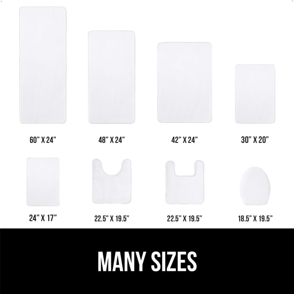 image:imageGORILLA GRIP Thick Memory Foam Toilet Rug for Bathroom U Shaped Washable Soft Absorbent Velvet Topside Floor Mats Machine Wash Cushioned Luxury Rugs for Bath Room 225x195 Graphite GrayBright White