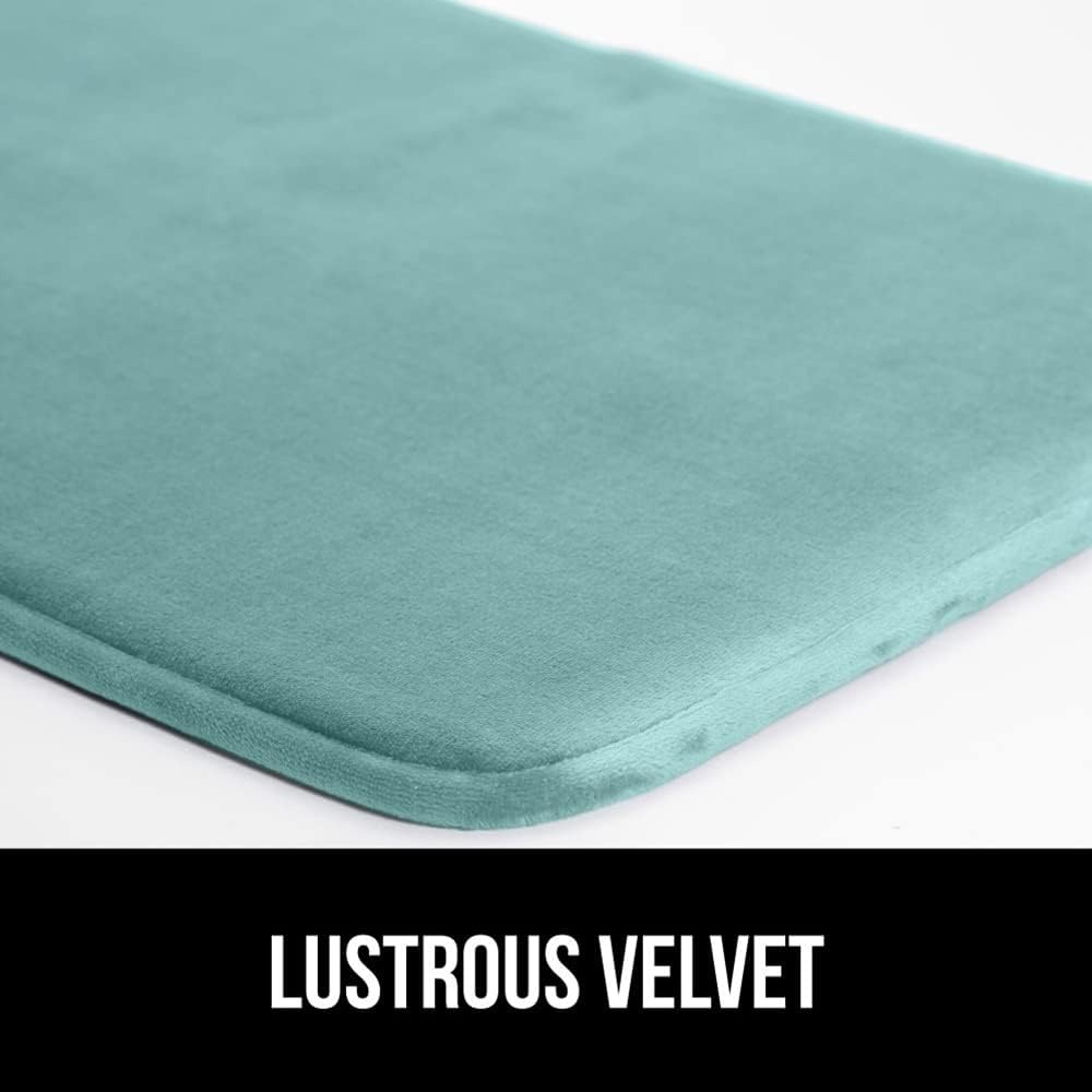 image:imageGORILLA GRIP Thick Memory Foam Toilet Rug for Bathroom U Shaped Washable Soft Absorbent Velvet Topside Floor Mats Machine Wash Cushioned Luxury Rugs for Bath Room 225x195 Graphite GraySeablue
