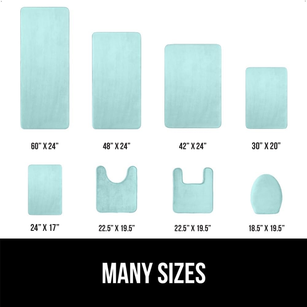 image:imageGORILLA GRIP Thick Memory Foam Toilet Rug for Bathroom U Shaped Washable Soft Absorbent Velvet Topside Floor Mats Machine Wash Cushioned Luxury Rugs for Bath Room 225x195 Graphite GraySeablue