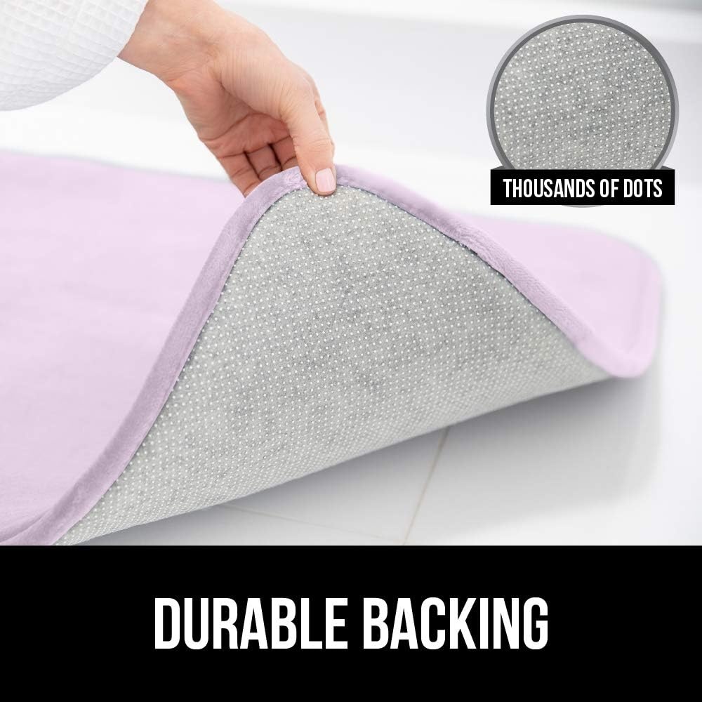 image:imageGORILLA GRIP Thick Memory Foam Toilet Rug for Bathroom U Shaped Washable Soft Absorbent Velvet Topside Floor Mats Machine Wash Cushioned Luxury Rugs for Bath Room 225x195 Graphite GraySoft Purple
