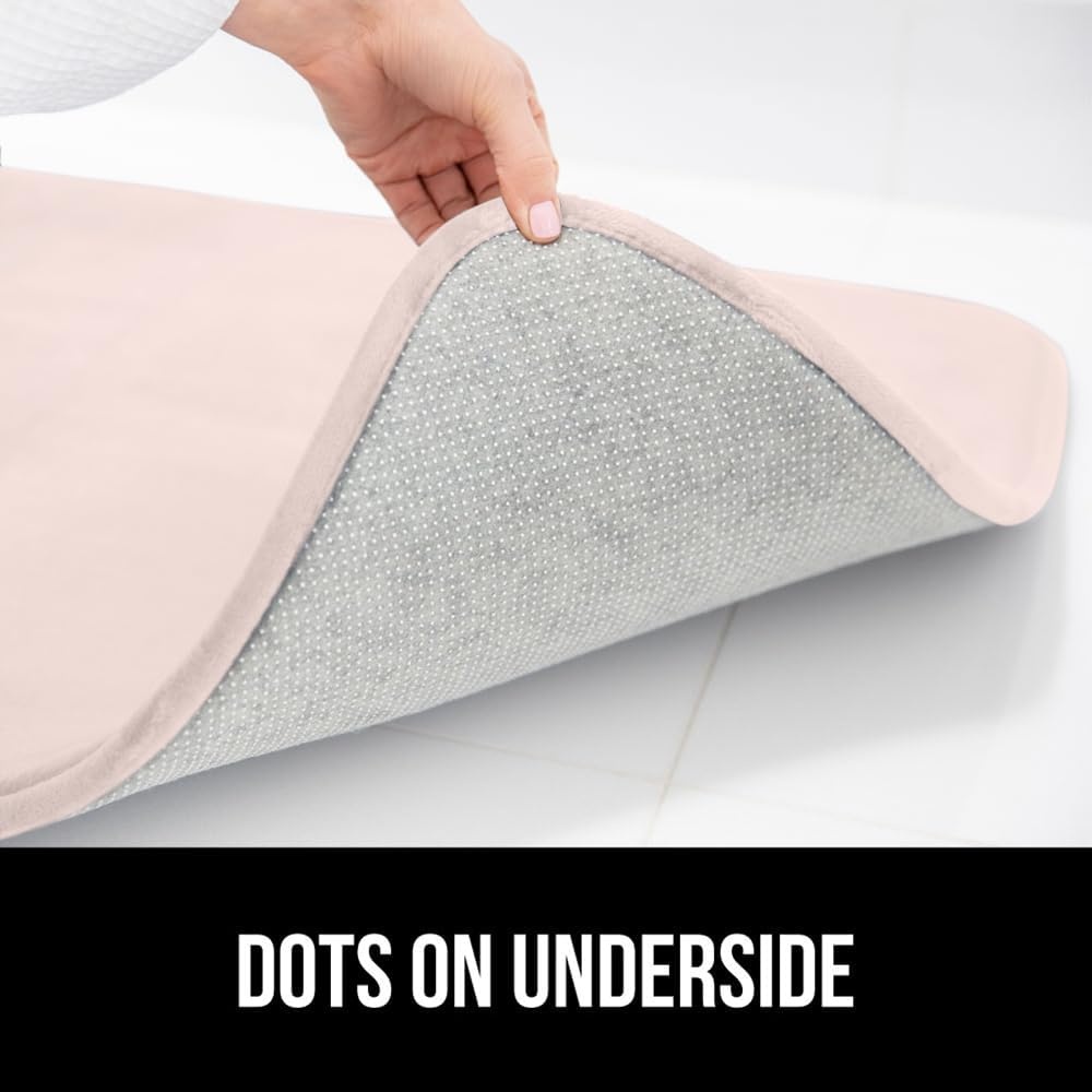 image:imageGORILLA GRIP Thick Memory Foam Toilet Rug for Bathroom U Shaped Washable Soft Absorbent Velvet Topside Floor Mats Machine Wash Cushioned Luxury Rugs for Bath Room 225x195 Graphite GrayPink