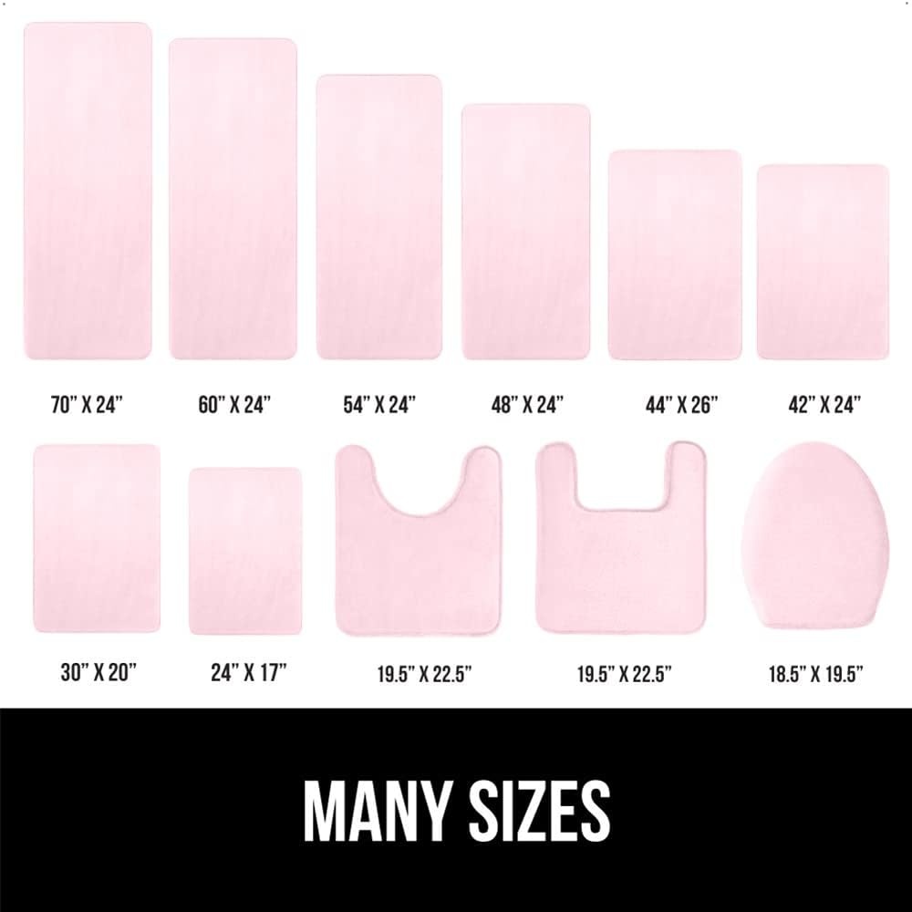 image:imageGORILLA GRIP Thick Memory Foam Toilet Rug for Bathroom U Shaped Washable Soft Absorbent Velvet Topside Floor Mats Machine Wash Cushioned Luxury Rugs for Bath Room 225x195 Graphite GrayPink