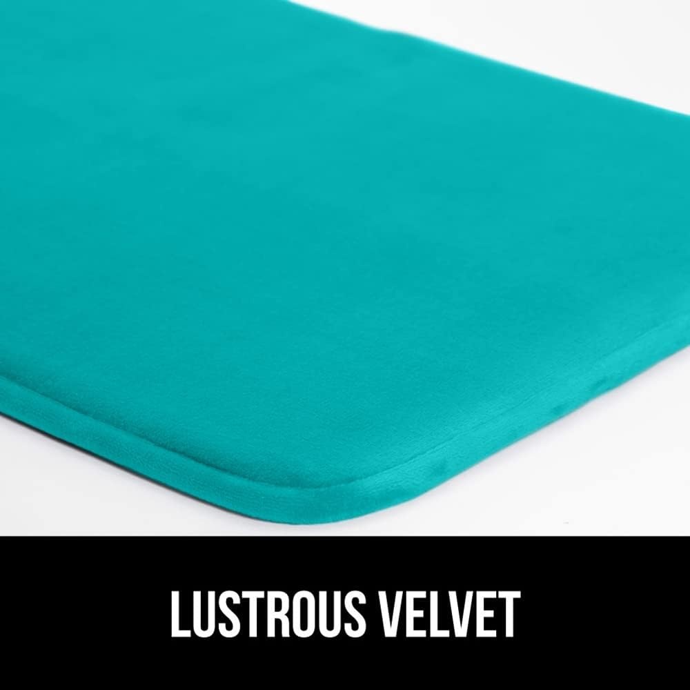 image:imageGORILLA GRIP Thick Memory Foam Toilet Rug for Bathroom U Shaped Washable Soft Absorbent Velvet Topside Floor Mats Machine Wash Cushioned Luxury Rugs for Bath Room 225x195 Graphite GrayTurquoise
