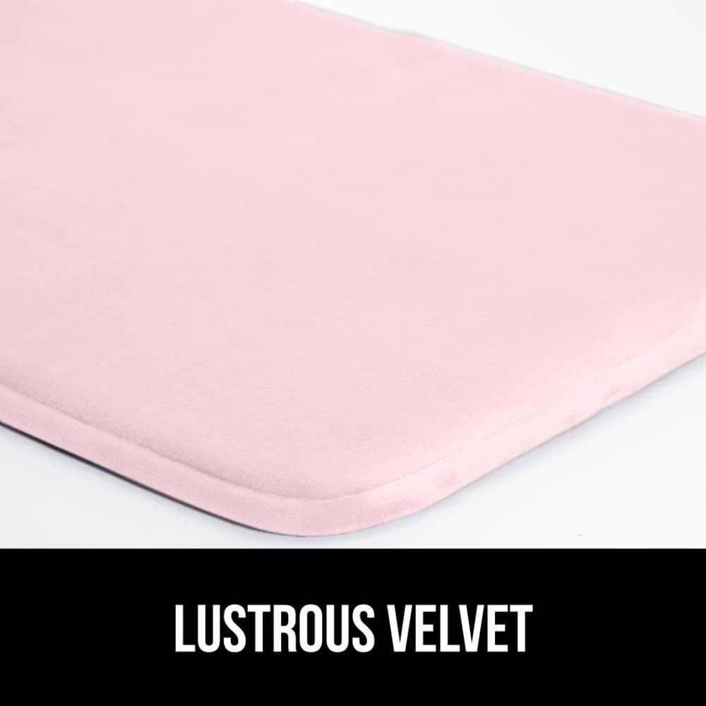 image:imageGORILLA GRIP Thick Memory Foam Toilet Rug for Bathroom U Shaped Washable Soft Absorbent Velvet Topside Floor Mats Machine Wash Cushioned Luxury Rugs for Bath Room 225x195 Graphite GrayPink