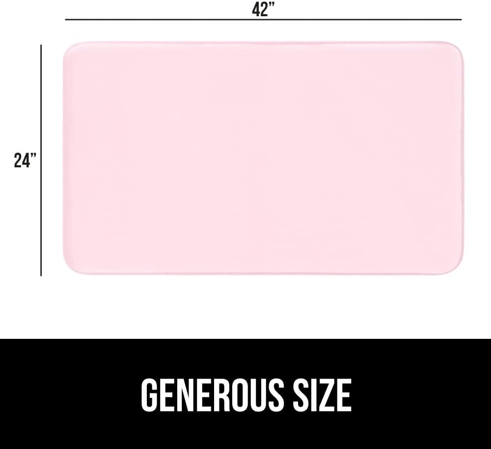 image:imageGORILLA GRIP Thick Memory Foam Toilet Rug for Bathroom U Shaped Washable Soft Absorbent Velvet Topside Floor Mats Machine Wash Cushioned Luxury Rugs for Bath Room 225x195 Graphite GrayPink