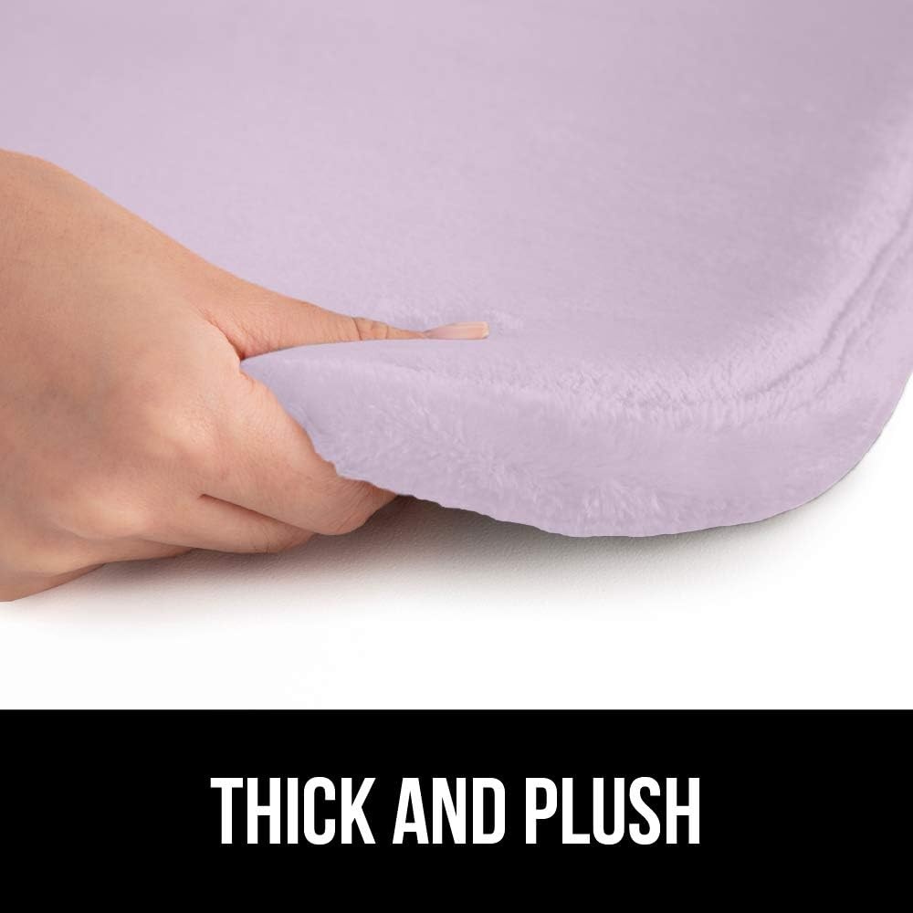 image:imageGORILLA GRIP Thick Memory Foam Toilet Rug for Bathroom U Shaped Washable Soft Absorbent Velvet Topside Floor Mats Machine Wash Cushioned Luxury Rugs for Bath Room 225x195 Graphite GraySoft Purple