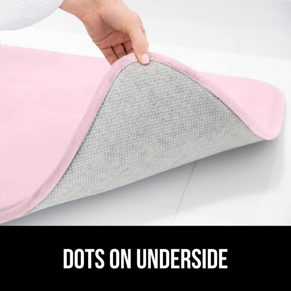 image:imageGORILLA GRIP Thick Memory Foam Toilet Rug for Bathroom U Shaped Washable Soft Absorbent Velvet Topside Floor Mats Machine Wash Cushioned Luxury Rugs for Bath Room 225x195 Graphite GrayPink