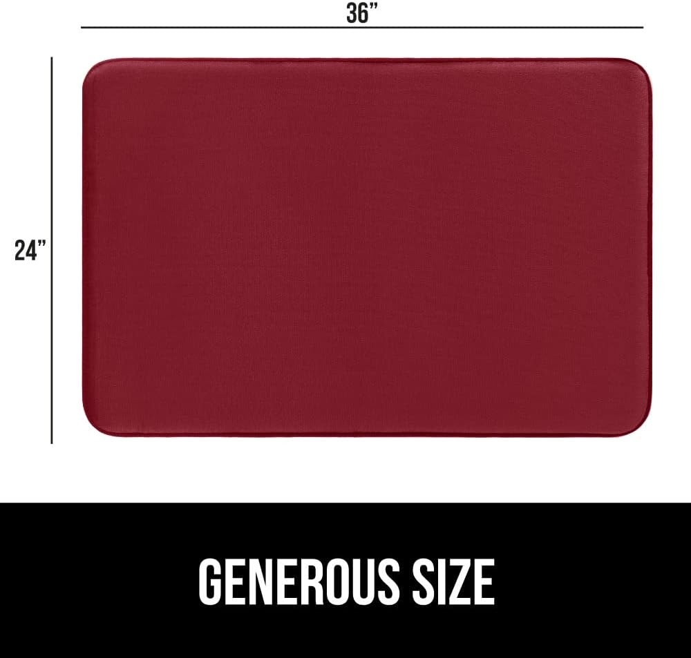 image:imageGORILLA GRIP Thick Memory Foam Toilet Rug for Bathroom U Shaped Washable Soft Absorbent Velvet Topside Floor Mats Machine Wash Cushioned Luxury Rugs for Bath Room 225x195 Graphite GrayBurgundy