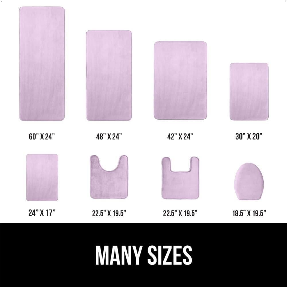 image:imageGORILLA GRIP Thick Memory Foam Toilet Rug for Bathroom U Shaped Washable Soft Absorbent Velvet Topside Floor Mats Machine Wash Cushioned Luxury Rugs for Bath Room 225x195 Graphite GraySoft Purple