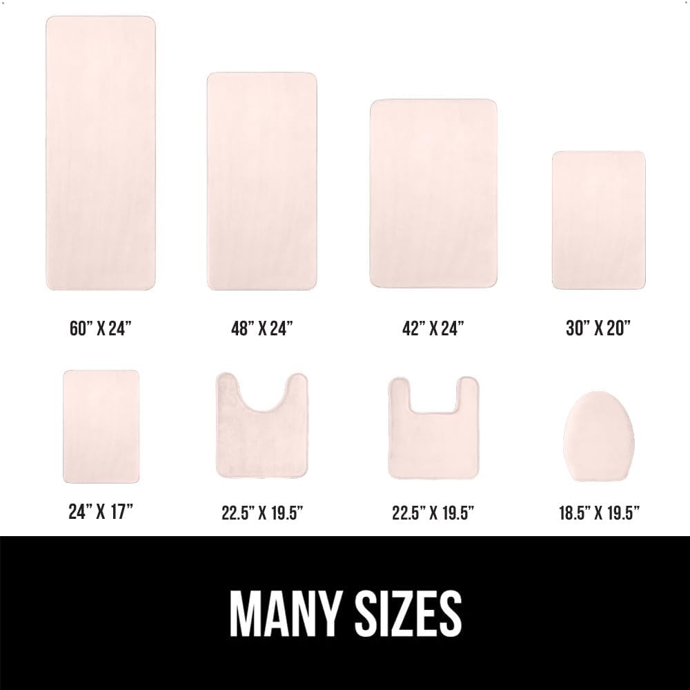 image:imageGORILLA GRIP Thick Memory Foam Toilet Rug for Bathroom U Shaped Washable Soft Absorbent Velvet Topside Floor Mats Machine Wash Cushioned Luxury Rugs for Bath Room 225x195 Graphite GrayPink