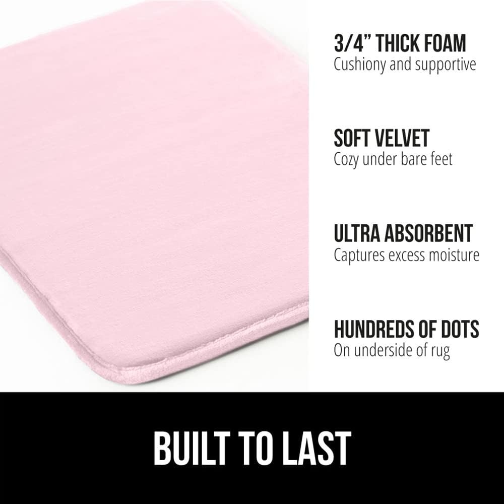 image:imageGORILLA GRIP Thick Memory Foam Toilet Rug for Bathroom U Shaped Washable Soft Absorbent Velvet Topside Floor Mats Machine Wash Cushioned Luxury Rugs for Bath Room 225x195 Graphite GrayPink
