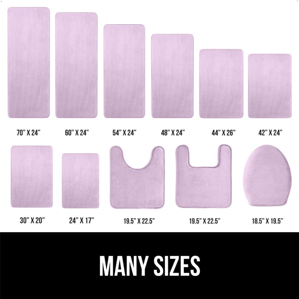 image:imageGORILLA GRIP Thick Memory Foam Toilet Rug for Bathroom U Shaped Washable Soft Absorbent Velvet Topside Floor Mats Machine Wash Cushioned Luxury Rugs for Bath Room 225x195 Graphite GraySoft Purple