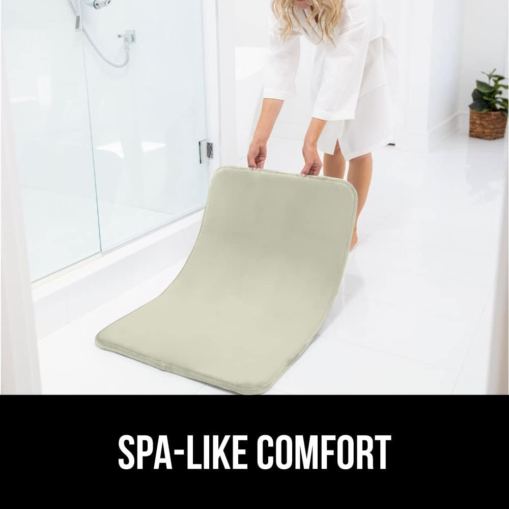 image:imageGORILLA GRIP Thick Memory Foam Toilet Rug for Bathroom U Shaped Washable Soft Absorbent Velvet Topside Floor Mats Machine Wash Cushioned Luxury Rugs for Bath Room 225x195 Graphite GraySage