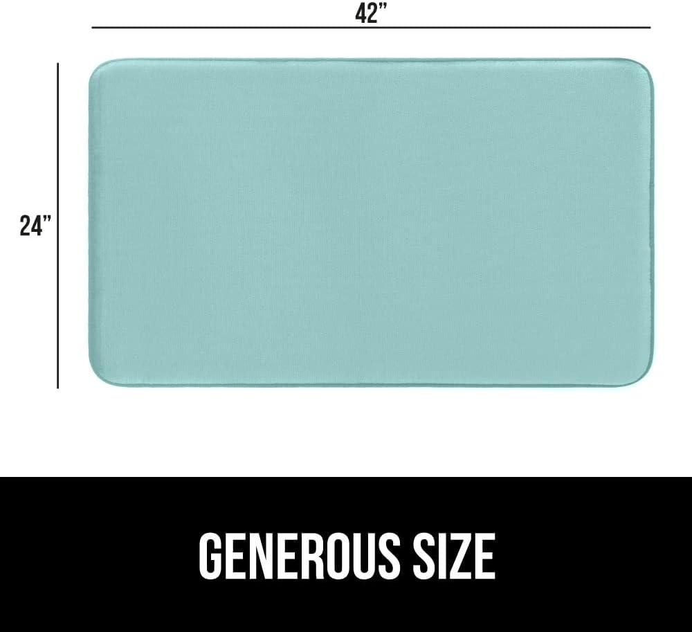 image:imageGORILLA GRIP Thick Memory Foam Toilet Rug for Bathroom U Shaped Washable Soft Absorbent Velvet Topside Floor Mats Machine Wash Cushioned Luxury Rugs for Bath Room 225x195 Graphite GraySeablue