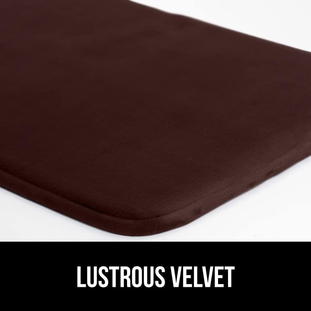 image:imageGORILLA GRIP Thick Memory Foam Toilet Rug for Bathroom U Shaped Washable Soft Absorbent Velvet Topside Floor Mats Machine Wash Cushioned Luxury Rugs for Bath Room 225x195 Graphite GrayBrown