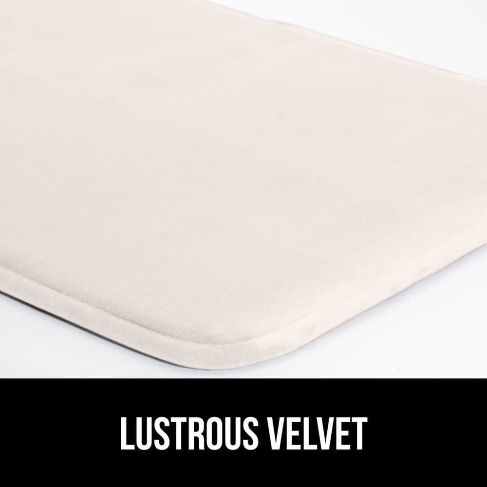 image:imageGORILLA GRIP Thick Memory Foam Toilet Rug for Bathroom U Shaped Washable Soft Absorbent Velvet Topside Floor Mats Machine Wash Cushioned Luxury Rugs for Bath Room 225x195 Graphite GrayCream