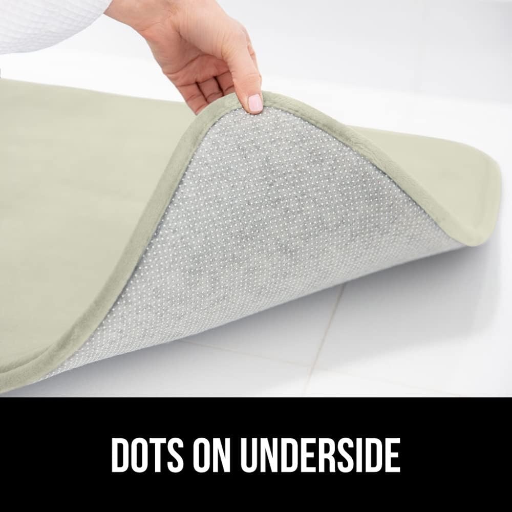 image:imageGORILLA GRIP Thick Memory Foam Toilet Rug for Bathroom U Shaped Washable Soft Absorbent Velvet Topside Floor Mats Machine Wash Cushioned Luxury Rugs for Bath Room 225x195 Graphite GraySage