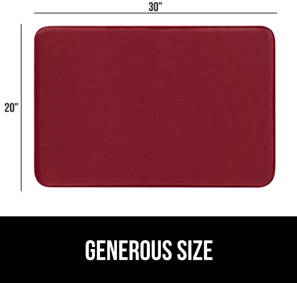 image:imageGORILLA GRIP Thick Memory Foam Toilet Rug for Bathroom U Shaped Washable Soft Absorbent Velvet Topside Floor Mats Machine Wash Cushioned Luxury Rugs for Bath Room 225x195 Graphite GrayBurgundy