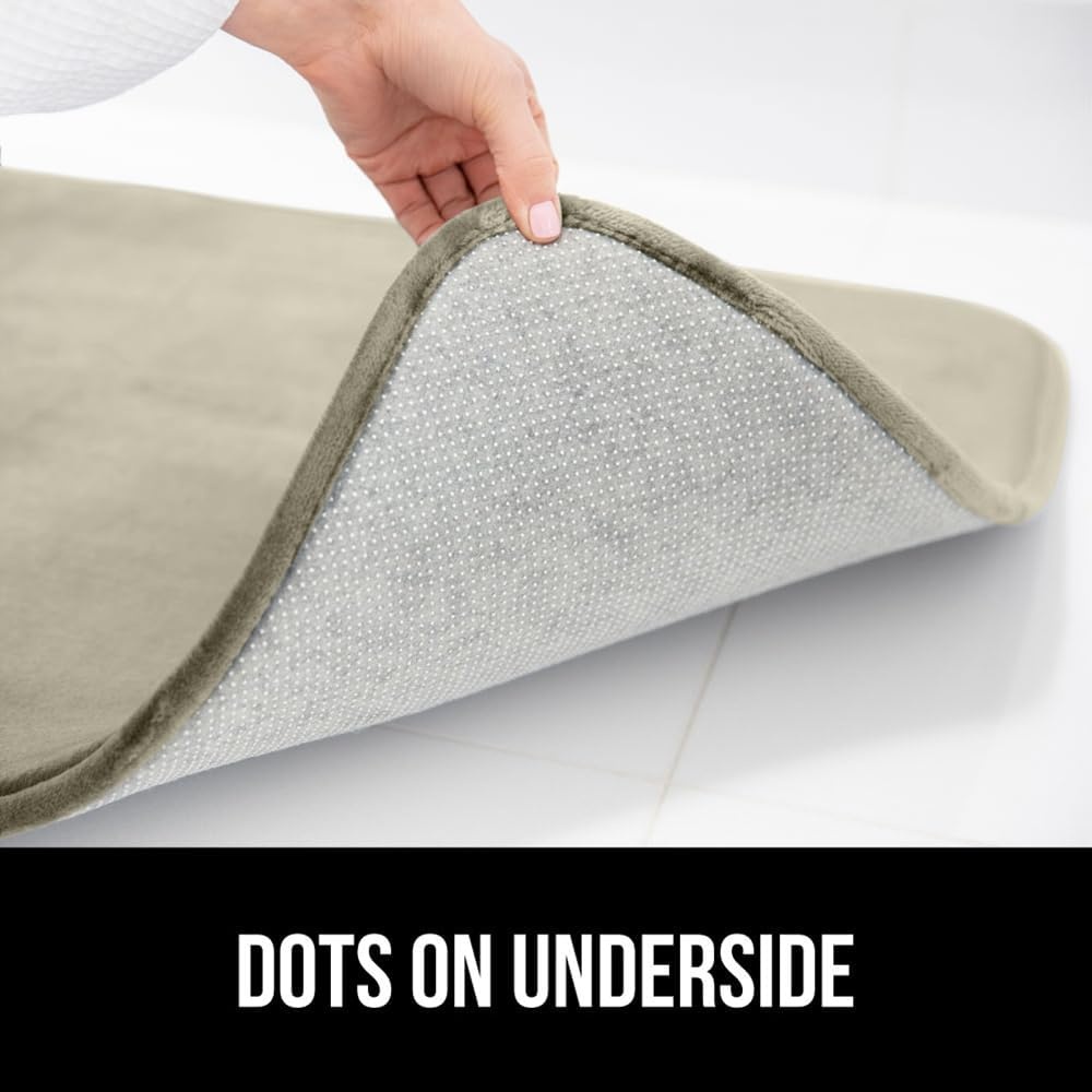 image:imageGORILLA GRIP Thick Memory Foam Toilet Rug for Bathroom U Shaped Washable Soft Absorbent Velvet Topside Floor Mats Machine Wash Cushioned Luxury Rugs for Bath Room 225x195 Graphite GrayChampagne
