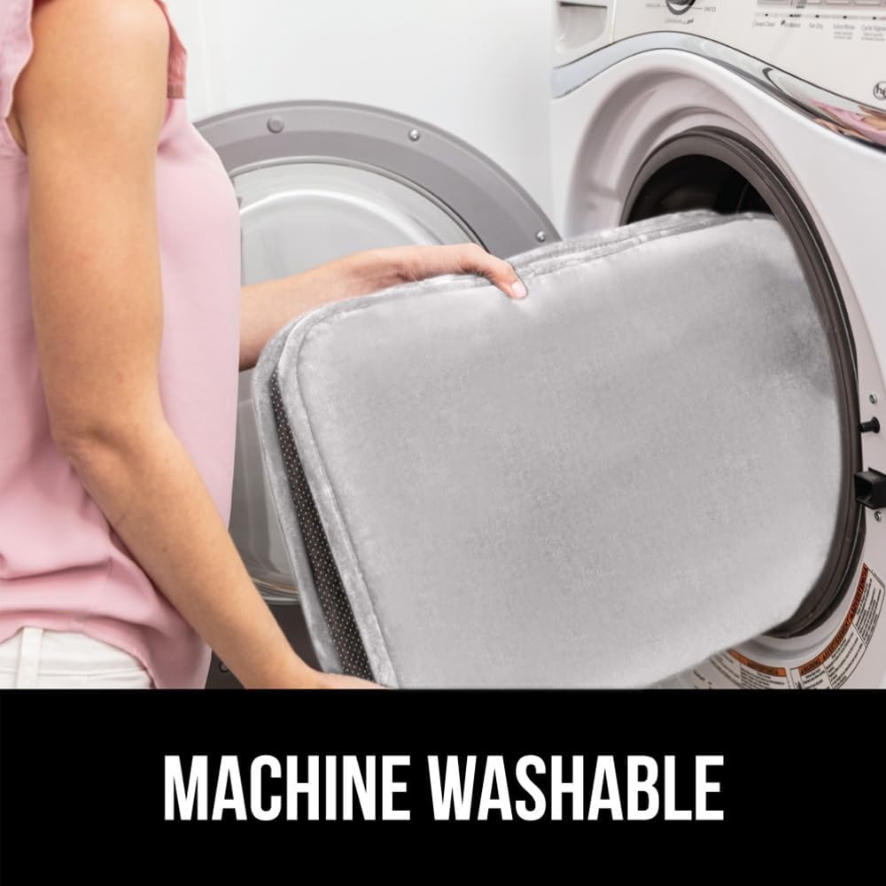 image:imageGORILLA GRIP Thick Memory Foam Toilet Rug for Bathroom U Shaped Washable Soft Absorbent Velvet Topside Floor Mats Machine Wash Cushioned Luxury Rugs for Bath Room 225x195 Graphite GrayLight Gray