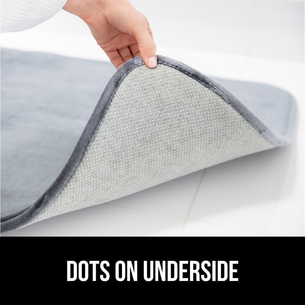 image:imageGORILLA GRIP Thick Memory Foam Toilet Rug for Bathroom U Shaped Washable Soft Absorbent Velvet Topside Floor Mats Machine Wash Cushioned Luxury Rugs for Bath Room 225x195 Graphite GrayGraphite Gray