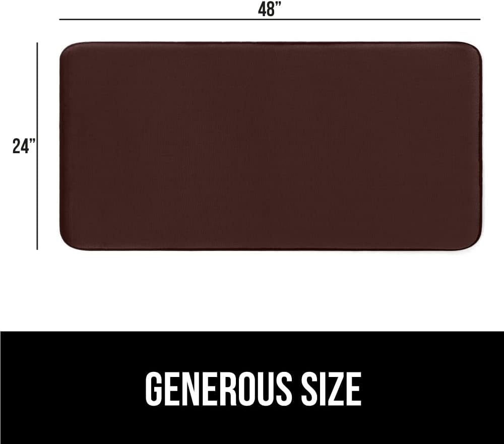 image:imageGORILLA GRIP Thick Memory Foam Toilet Rug for Bathroom U Shaped Washable Soft Absorbent Velvet Topside Floor Mats Machine Wash Cushioned Luxury Rugs for Bath Room 225x195 Graphite GrayBrown