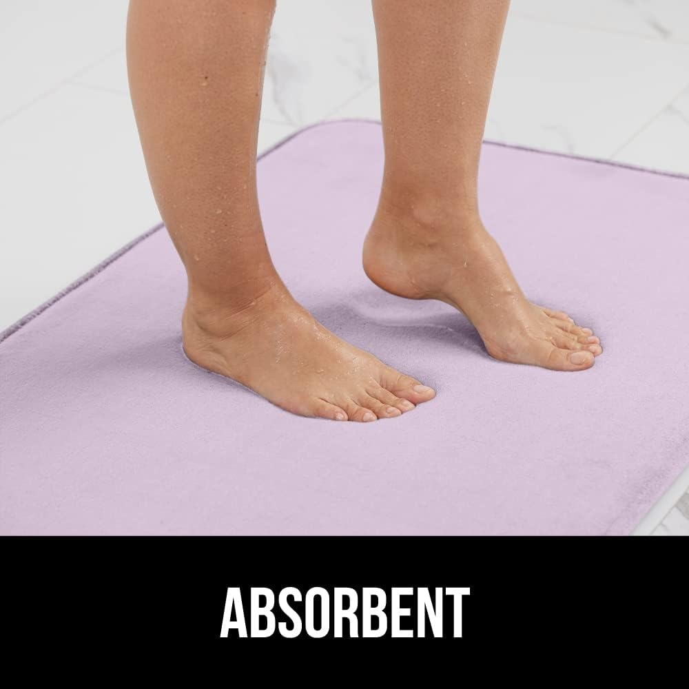 image:imageGORILLA GRIP Thick Memory Foam Toilet Rug for Bathroom U Shaped Washable Soft Absorbent Velvet Topside Floor Mats Machine Wash Cushioned Luxury Rugs for Bath Room 225x195 Graphite GraySoft Purple