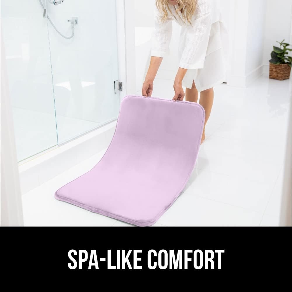image:imageGORILLA GRIP Thick Memory Foam Toilet Rug for Bathroom U Shaped Washable Soft Absorbent Velvet Topside Floor Mats Machine Wash Cushioned Luxury Rugs for Bath Room 225x195 Graphite GraySoft Purple