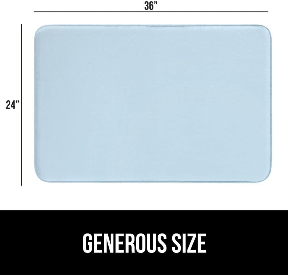 image:imageGORILLA GRIP Thick Memory Foam Toilet Rug for Bathroom U Shaped Washable Soft Absorbent Velvet Topside Floor Mats Machine Wash Cushioned Luxury Rugs for Bath Room 225x195 Graphite GrayLight Blue