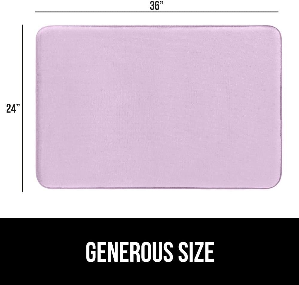 image:imageGORILLA GRIP Thick Memory Foam Toilet Rug for Bathroom U Shaped Washable Soft Absorbent Velvet Topside Floor Mats Machine Wash Cushioned Luxury Rugs for Bath Room 225x195 Graphite GraySoft Purple