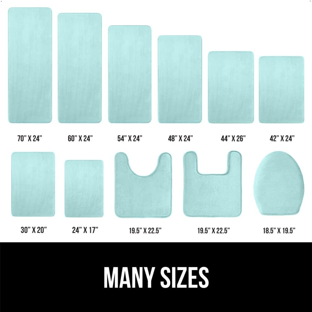 image:imageGORILLA GRIP Thick Memory Foam Toilet Rug for Bathroom U Shaped Washable Soft Absorbent Velvet Topside Floor Mats Machine Wash Cushioned Luxury Rugs for Bath Room 225x195 Graphite GraySeablue