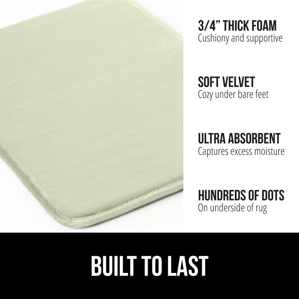 image:imageGORILLA GRIP Thick Memory Foam Toilet Rug for Bathroom U Shaped Washable Soft Absorbent Velvet Topside Floor Mats Machine Wash Cushioned Luxury Rugs for Bath Room 225x195 Graphite GraySage