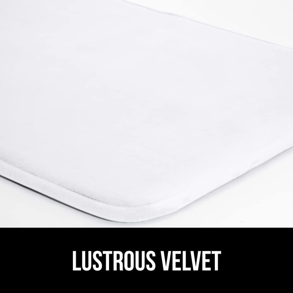 image:imageGORILLA GRIP Thick Memory Foam Toilet Rug for Bathroom U Shaped Washable Soft Absorbent Velvet Topside Floor Mats Machine Wash Cushioned Luxury Rugs for Bath Room 225x195 Graphite GrayBright White