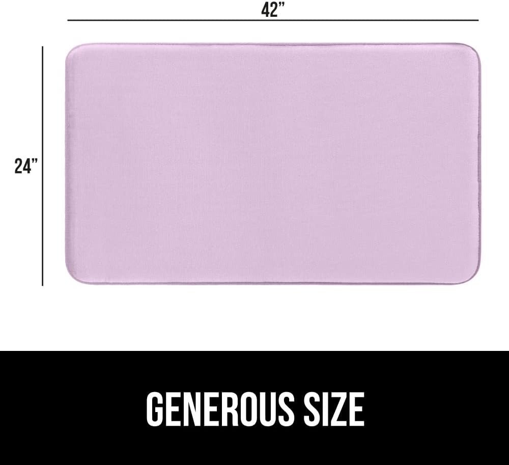 image:imageGORILLA GRIP Thick Memory Foam Toilet Rug for Bathroom U Shaped Washable Soft Absorbent Velvet Topside Floor Mats Machine Wash Cushioned Luxury Rugs for Bath Room 225x195 Graphite GraySoft Purple