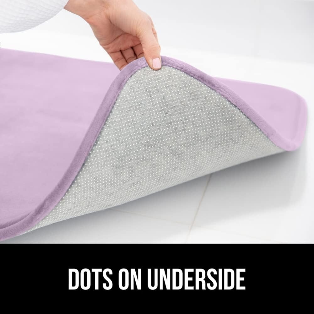 image:imageGORILLA GRIP Thick Memory Foam Toilet Rug for Bathroom U Shaped Washable Soft Absorbent Velvet Topside Floor Mats Machine Wash Cushioned Luxury Rugs for Bath Room 225x195 Graphite GraySoft Purple
