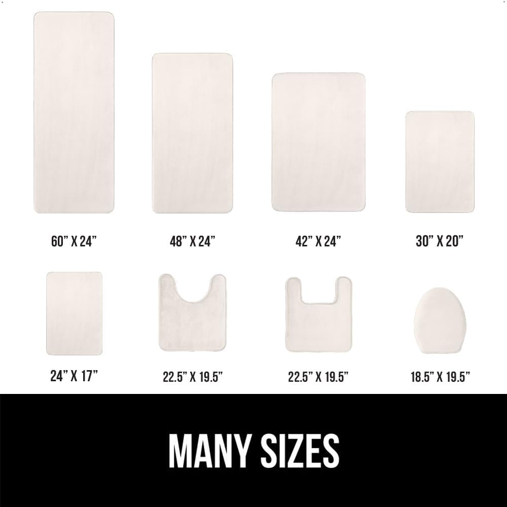 image:imageGORILLA GRIP Thick Memory Foam Toilet Rug for Bathroom U Shaped Washable Soft Absorbent Velvet Topside Floor Mats Machine Wash Cushioned Luxury Rugs for Bath Room 225x195 Graphite GrayCream