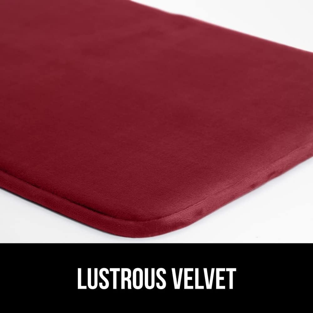 image:imageGORILLA GRIP Thick Memory Foam Toilet Rug for Bathroom U Shaped Washable Soft Absorbent Velvet Topside Floor Mats Machine Wash Cushioned Luxury Rugs for Bath Room 225x195 Graphite GrayBurgundy