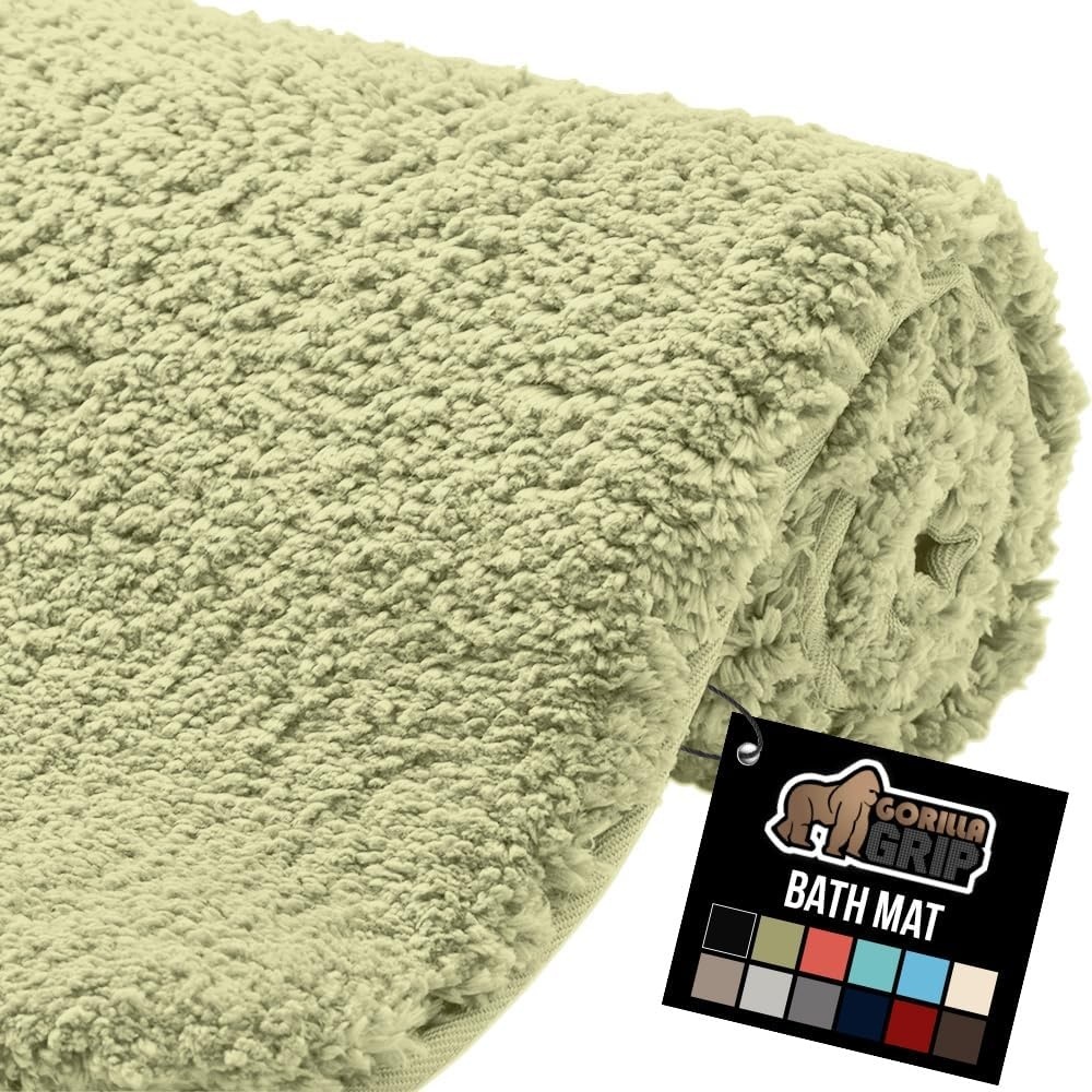 image:imageGORILLA GRIP Bathroom Rugs Ultra Soft Absorbent Mat Thick Plush Bath Rug Machine Washable Microfiber Quick Dry Mats for Shower Bathtub and Floor Home Decor Accessories 24x17 IvorySage