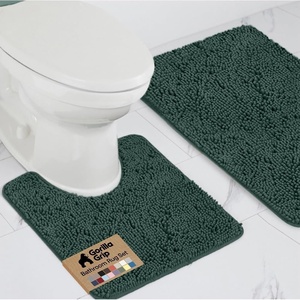 image:imageGORILLA GRIP Bathroom Rug Sets Soft Chenille 2 Piece Area Rugs Set Toilet Base Mat and 30x20 Carpet Absorbent Microfiber Washable Mats Dry Quickly Home Dcor and Bath Room Accessories GreyHunter