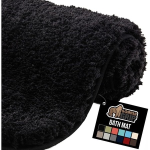 image:imageGORILLA GRIP Bathroom Rugs Ultra Soft Absorbent Mat Thick Plush Bath Rug Machine Washable Microfiber Quick Dry Mats for Shower Bathtub and Floor Home Decor Accessories 24x17 IvoryBlack