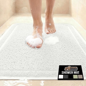 image:imageGORILLA GRIP Exfoliating Bath and Shower Mat Textured Backing Soft LoofahStyle Foot Scrubber for Outside or Inside Bathtub Quick Dry Easy Drainage Tub Floor Mats Bathroom Essentials 24x16 BlackWhite