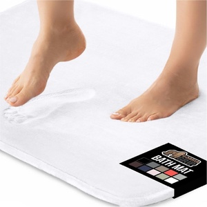 image:imageGORILLA GRIP Thick Memory Foam Toilet Rug for Bathroom U Shaped Washable Soft Absorbent Velvet Topside Floor Mats Machine Wash Cushioned Luxury Rugs for Bath Room 225x195 Graphite GrayBright White