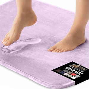 image:imageGORILLA GRIP Thick Memory Foam Toilet Rug for Bathroom U Shaped Washable Soft Absorbent Velvet Topside Floor Mats Machine Wash Cushioned Luxury Rugs for Bath Room 225x195 Graphite GraySoft Purple